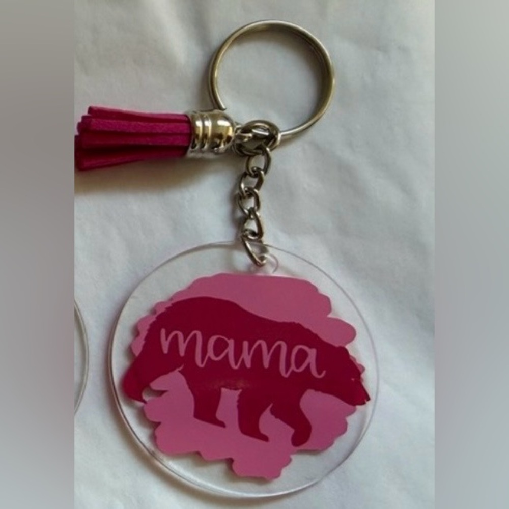 2” Pink Mama Bear Keychain - Picture 1 of 2